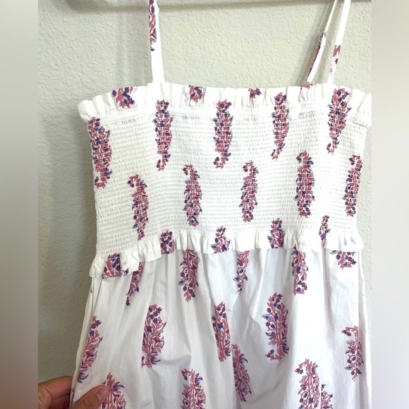 NWOT Beautiful J.crew Smocked Cotton Poplin Dress, Size XS - Picture 5 of 10